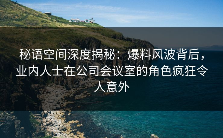 秘语空间深度揭秘：爆料风波背后，业内人士在公司会议室的角色疯狂令人意外